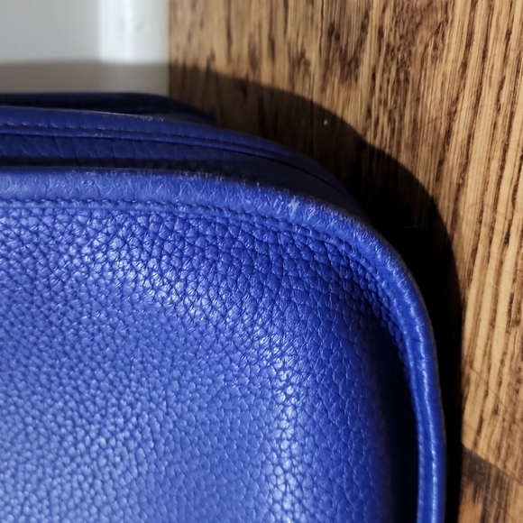 SOLD HERMES Electric Blue Clemence Leather Evelyne III 33 Bag - Picture 9 of 16